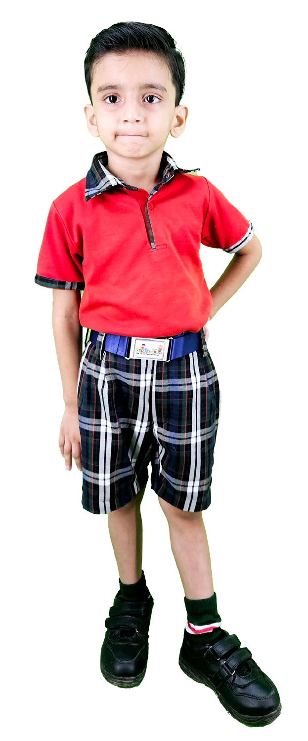 Jack N Jill School Uniform Set Boys, T-Shirt, Shorts, Belt, Socks, Shoes